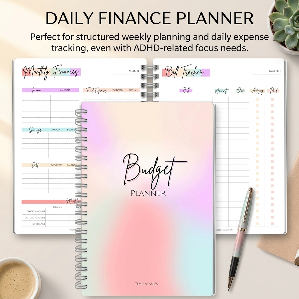 Planner Weekly Budget - 일일 수입 및 지출 노트 주간