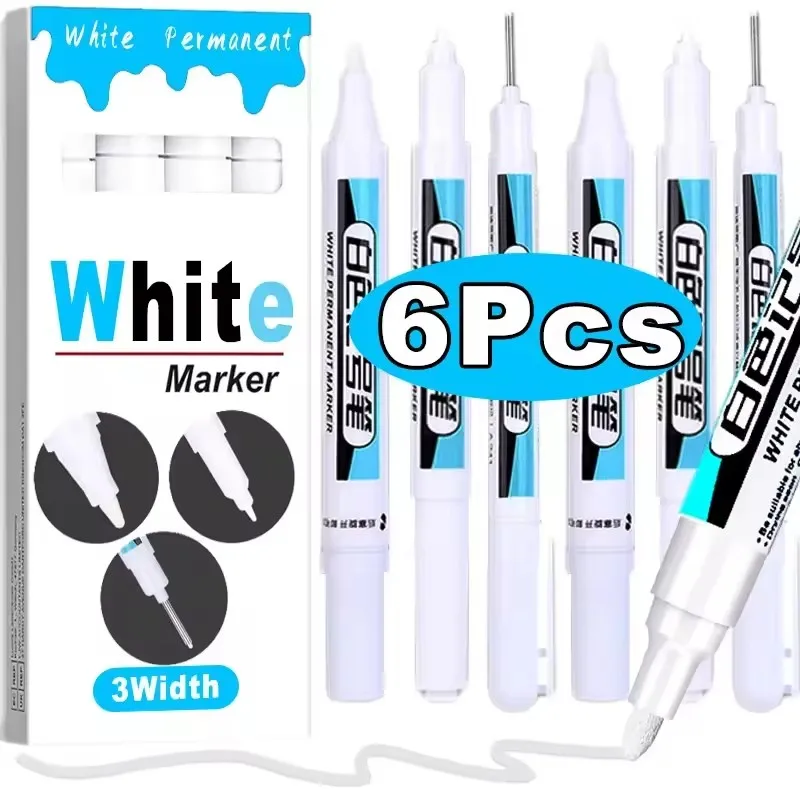 0.7/1.0/2.5MM 흰색 영구 마커 펜 마커 페인 - Stationery Supply 리뷰 및 가격