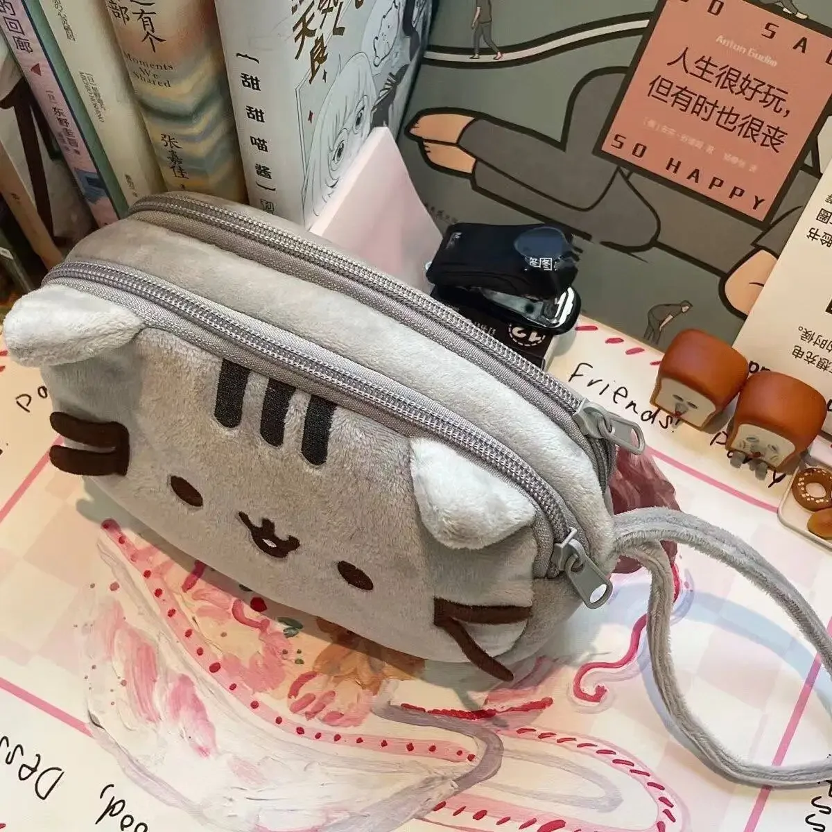 귀여운 푸쉰 뚱뚱이 고양이 캐릭터 필통 대용량 학생용  - Pencil Case Large 리뷰 및 가격