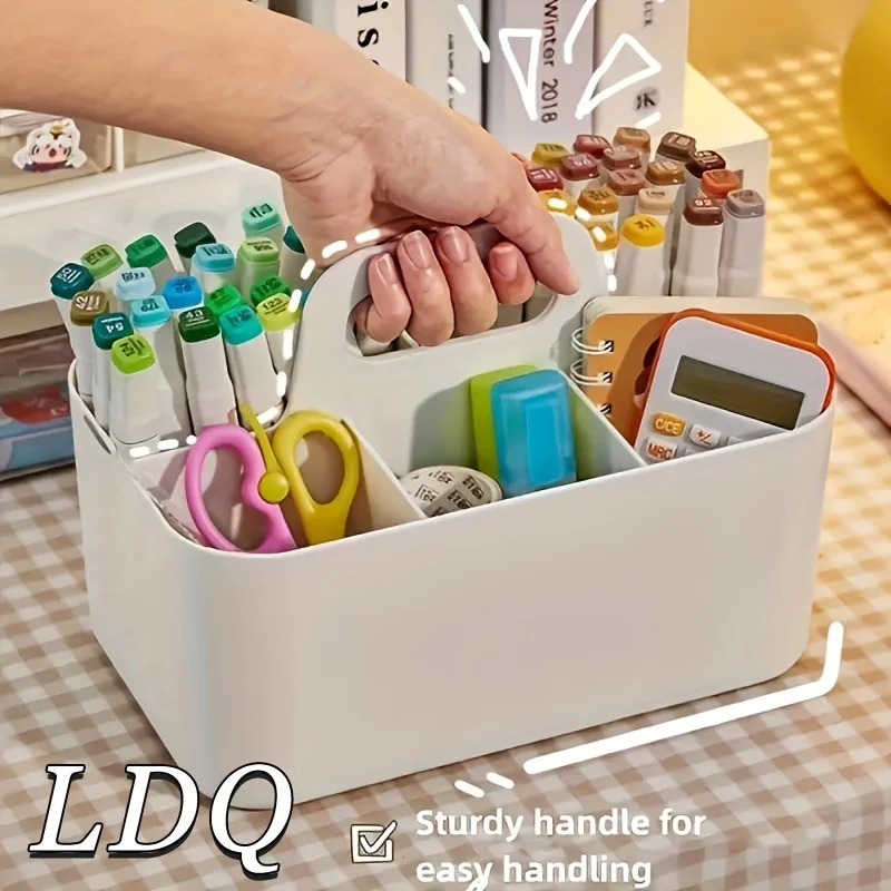 휴대용 5칸 수납 바구니 - 손잡이가 있는 플라스틱 책 - Ideal Stationery & Office Supply 리뷰 및 가격