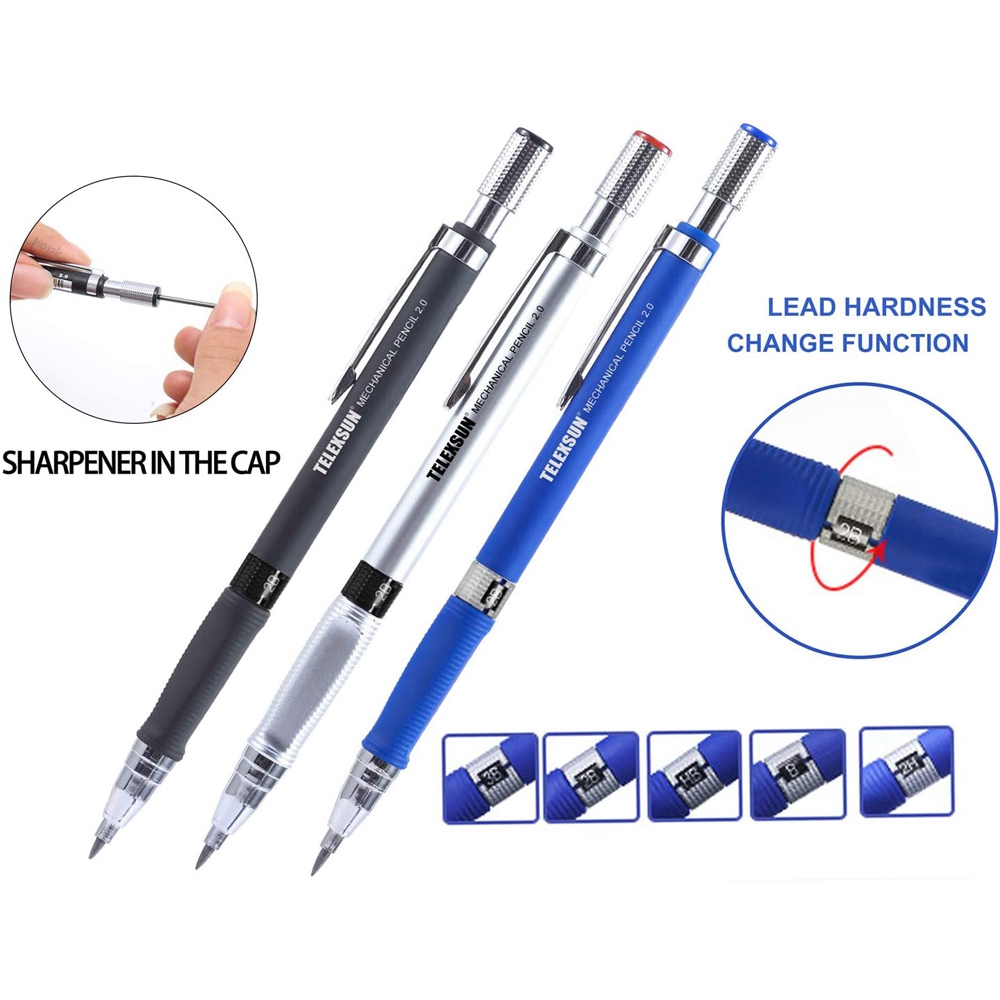 2.0mm 2B 기계식 연필 컬러/블랙 리필이 포함된  - Ideal Stationery & Office Supply 리뷰 및 가격