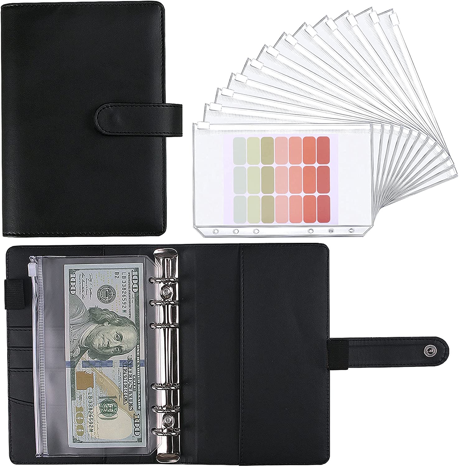 A6 예산 바인더 플래너 12 개, 현금 봉투 다채로운 - Planner Weekly Budget 리뷰 및 가격