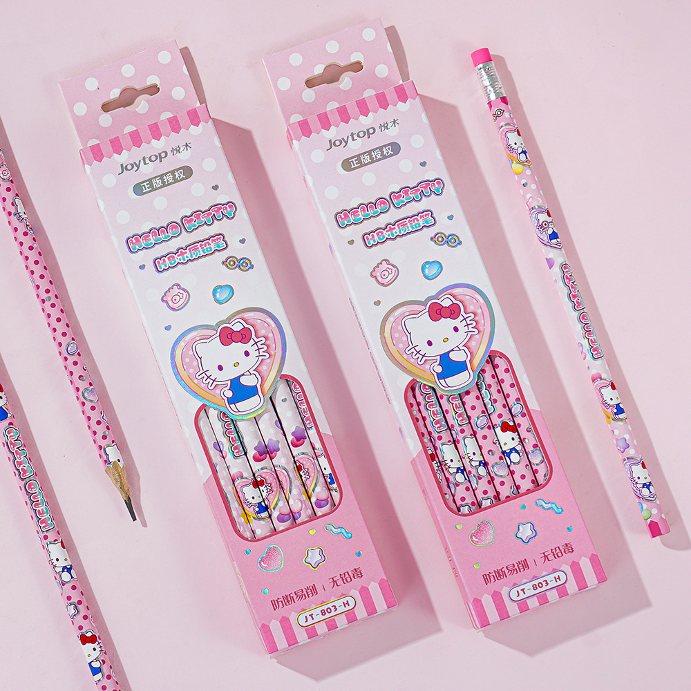 정품 산리오 쿠로미 헬로 키티 HB 나무 연필 12개/ - Office Supply Office Stationery Items 리뷰 및 가격