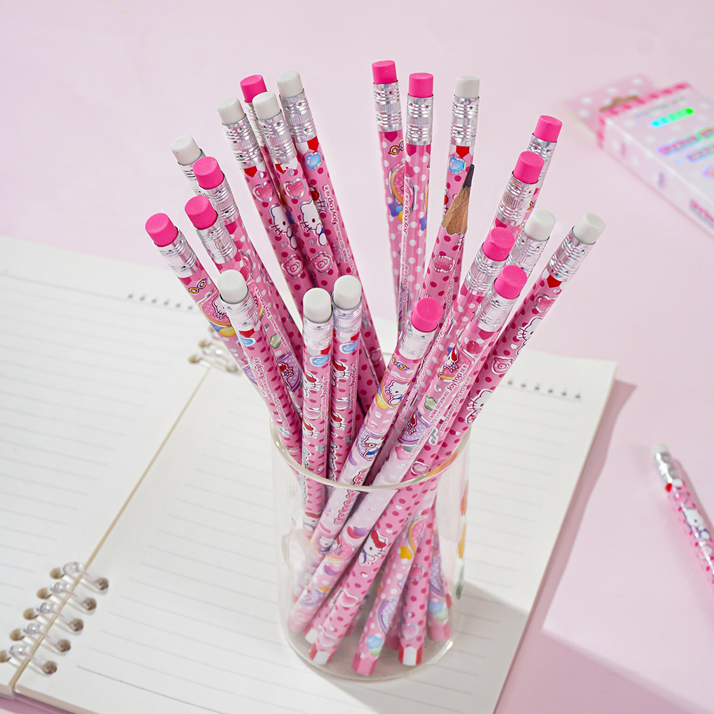 정품 산리오 쿠로미 헬로 키티 HB 나무 연필 12개/ - Office Supply Office Stationery Items 리뷰 및 가격